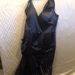 Bridesmaids formal black satin dress never worn Holiday dresses Plus Size women